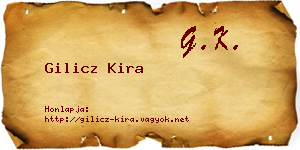 Gilicz Kira névjegykártya